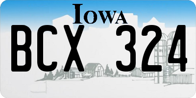 IA license plate BCX324