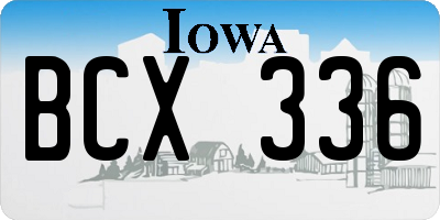 IA license plate BCX336