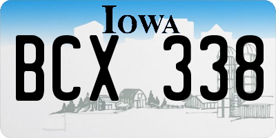 IA license plate BCX338