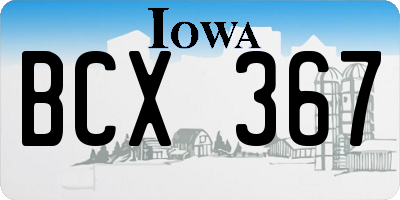 IA license plate BCX367