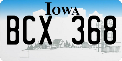 IA license plate BCX368