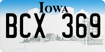 IA license plate BCX369