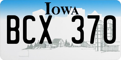IA license plate BCX370