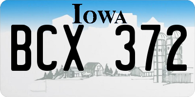 IA license plate BCX372