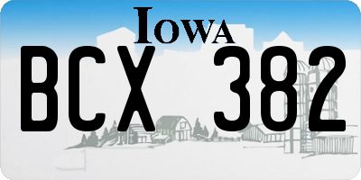 IA license plate BCX382
