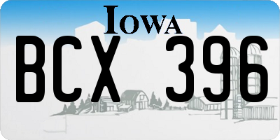 IA license plate BCX396