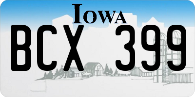 IA license plate BCX399