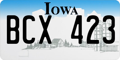 IA license plate BCX423