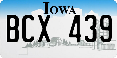 IA license plate BCX439