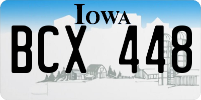 IA license plate BCX448