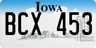 IA license plate BCX453