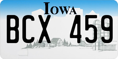 IA license plate BCX459