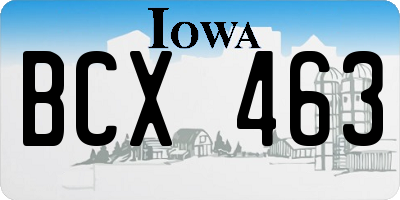 IA license plate BCX463