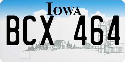 IA license plate BCX464