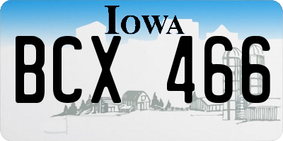 IA license plate BCX466