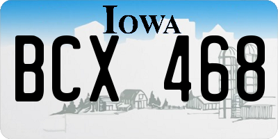 IA license plate BCX468