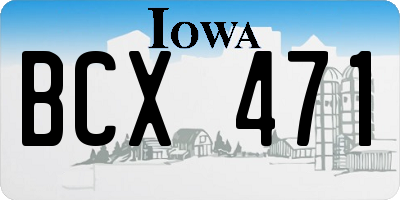IA license plate BCX471