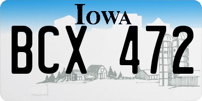 IA license plate BCX472