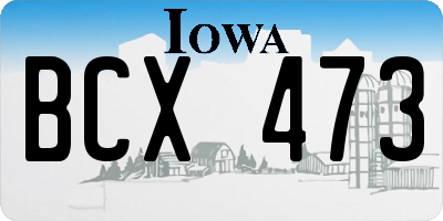 IA license plate BCX473