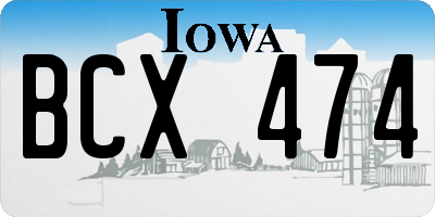 IA license plate BCX474