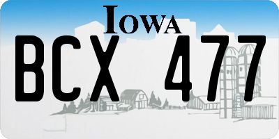 IA license plate BCX477