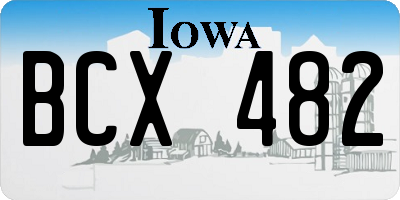 IA license plate BCX482