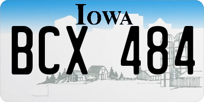 IA license plate BCX484