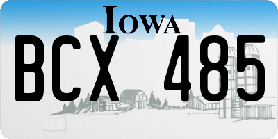IA license plate BCX485