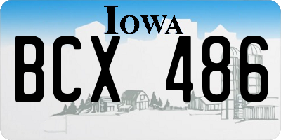 IA license plate BCX486