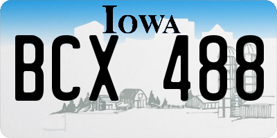 IA license plate BCX488