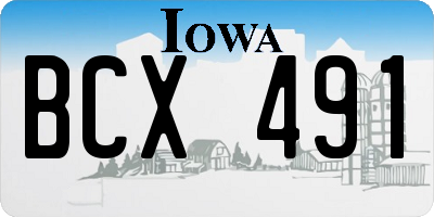 IA license plate BCX491