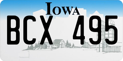 IA license plate BCX495