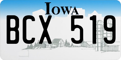 IA license plate BCX519