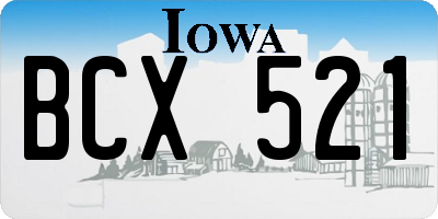 IA license plate BCX521