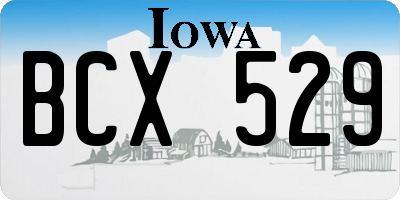IA license plate BCX529