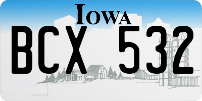 IA license plate BCX532