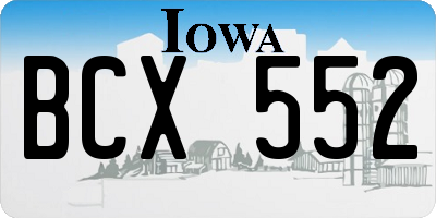 IA license plate BCX552