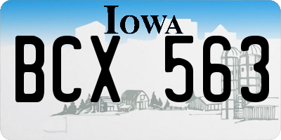 IA license plate BCX563