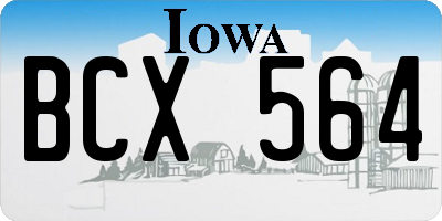 IA license plate BCX564