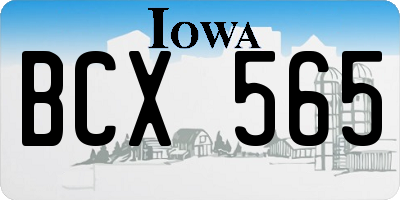 IA license plate BCX565