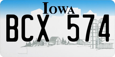 IA license plate BCX574