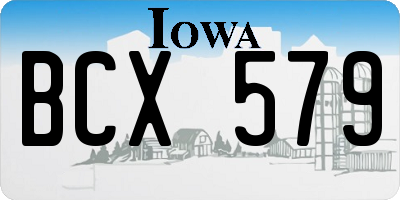 IA license plate BCX579