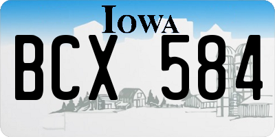 IA license plate BCX584