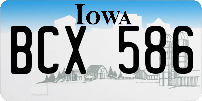IA license plate BCX586