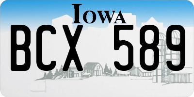IA license plate BCX589
