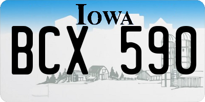 IA license plate BCX590