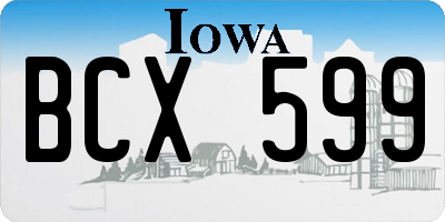 IA license plate BCX599
