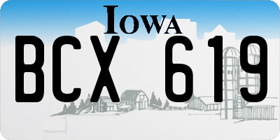 IA license plate BCX619