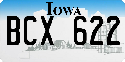 IA license plate BCX622