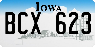 IA license plate BCX623